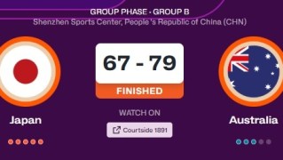电竞比分网-下半场崩盘！女篮亚洲杯日本67-79澳大利亚 第三和第四节各得8分
